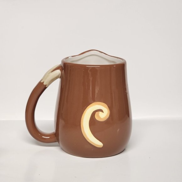 Monkey Mug By Tag, Coffee Mug, Monkey Collectibles, Holding A Banana, 3D Design - Picture 2 of 4